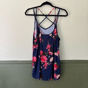 Floral Navy Women's Top